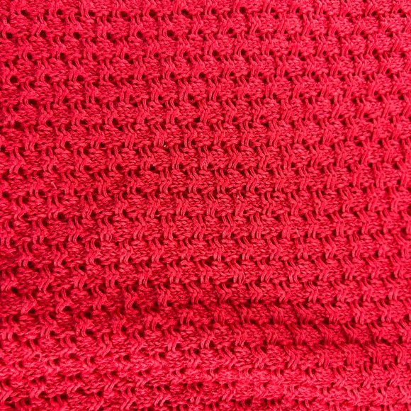 Chicos Womens Size 2 Large Open Knit Sweater Peek Through Sleeves Pink Pullover - Picture 4 of 9